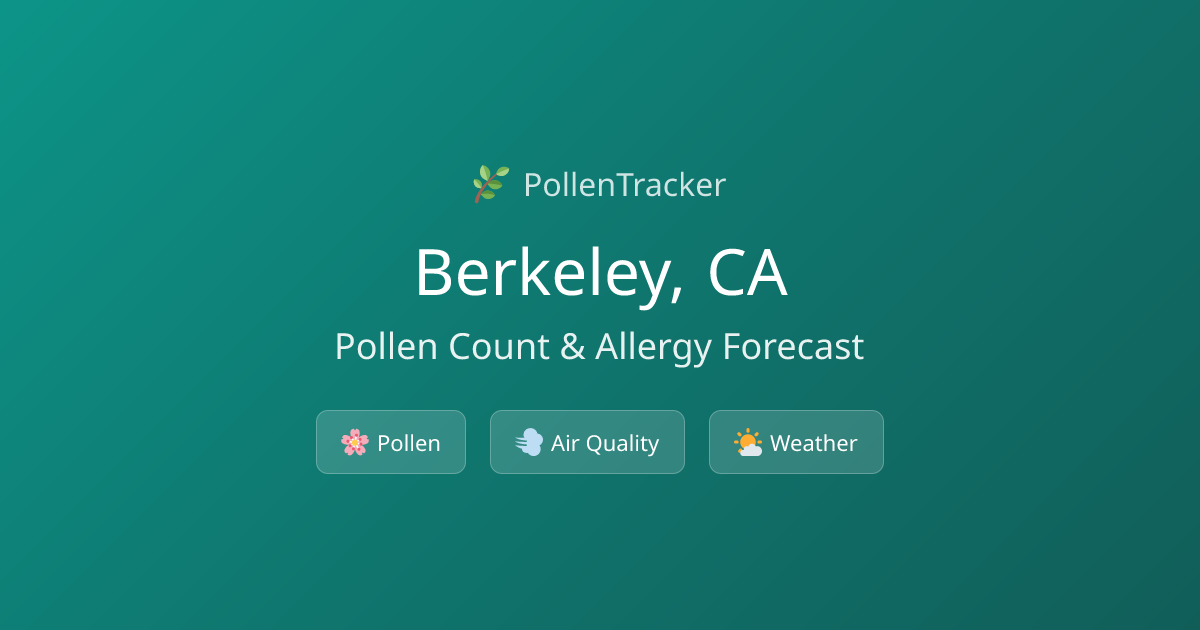 Berkeley Pollen Count & Allergy Forecast Today | PollenTracker