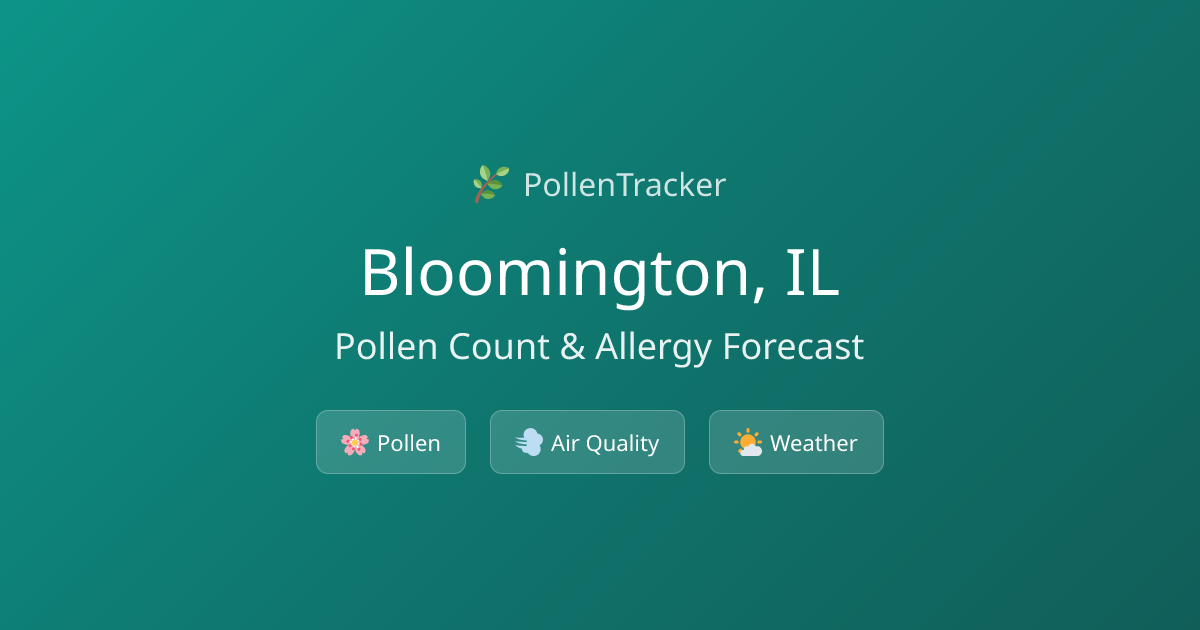Bloomington Pollen Count & Allergy Forecast Today | PollenTracker