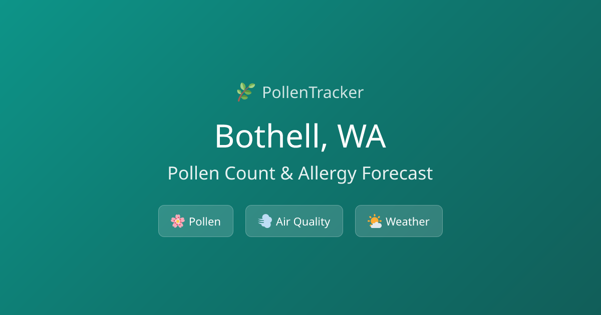 Bothell Pollen Count & Allergy Forecast Today | PollenTracker