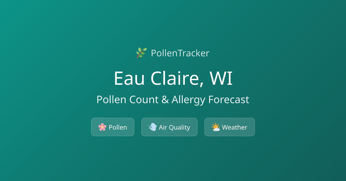 Eau Claire Pollen Count & Allergy Forecast Today | PollenTracker