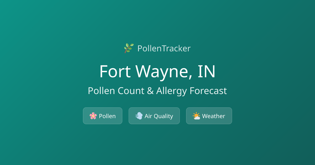 Fort Wayne Pollen Count & Allergy Forecast Today | PollenTracker