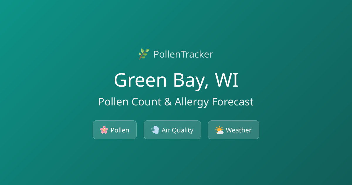 Green Bay Pollen Count & Allergy Forecast Today | PollenTracker