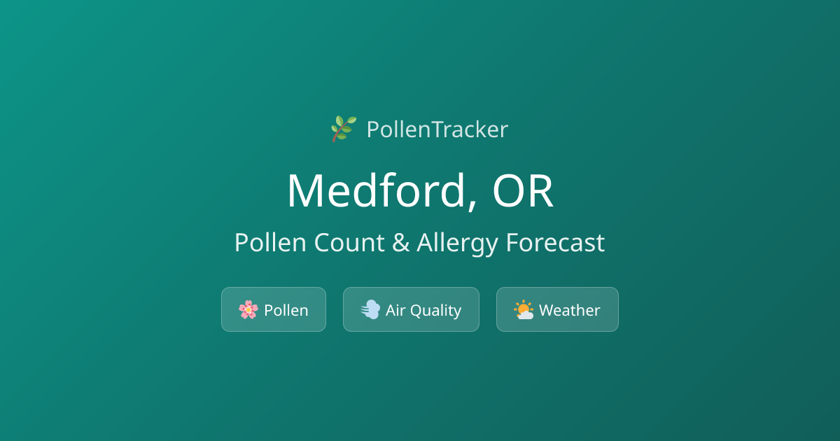 Medford Pollen Count & Allergy Forecast Today | PollenTracker