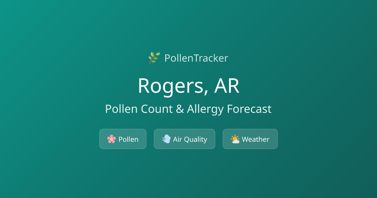 Rogers Pollen Count & Allergy Forecast Today | PollenTracker