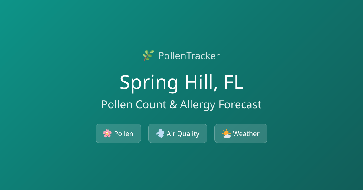 Spring Hill Pollen Count & Allergy Forecast Today | PollenTracker