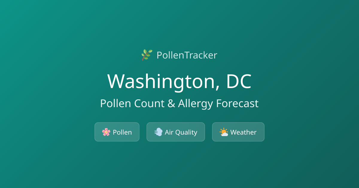 Washington Pollen Count & Allergy Forecast Today | PollenTracker