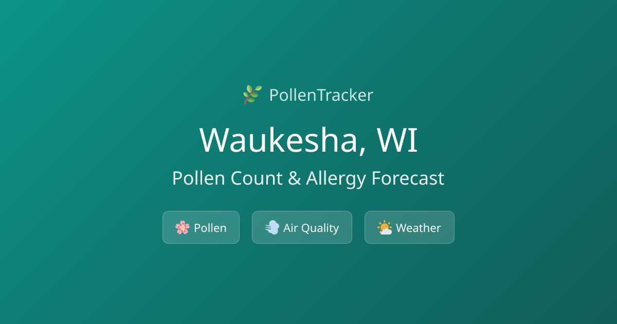 Waukesha Pollen Count & Allergy Forecast Today | PollenTracker
