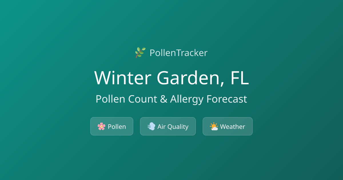 Winter Garden Pollen Count & Allergy Forecast Today | PollenTracker